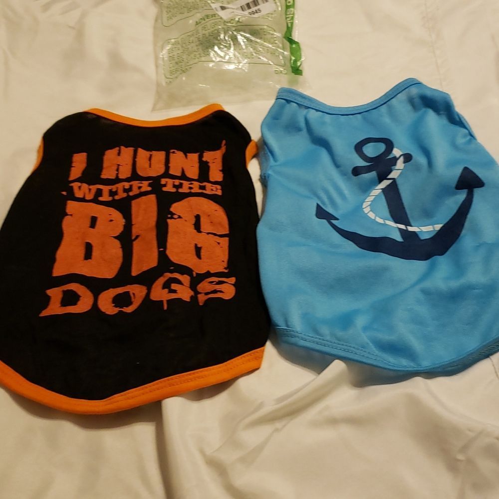 New 2 med doggie shirts